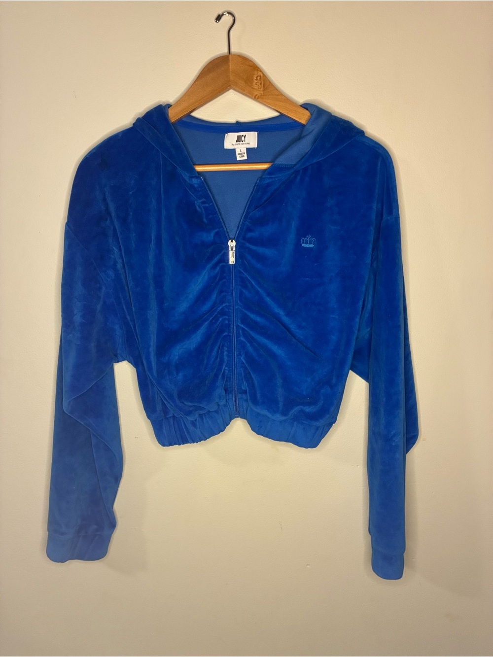 💙 Juicy by Juicy Couture Blue Velour Hoodie
